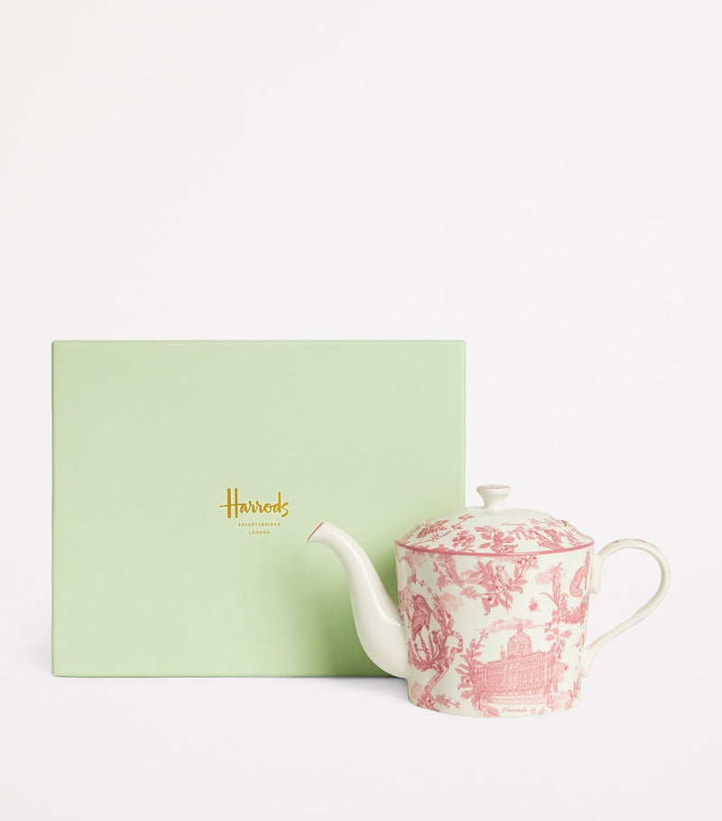 Harrods Bone China Toile Teapot, UK version