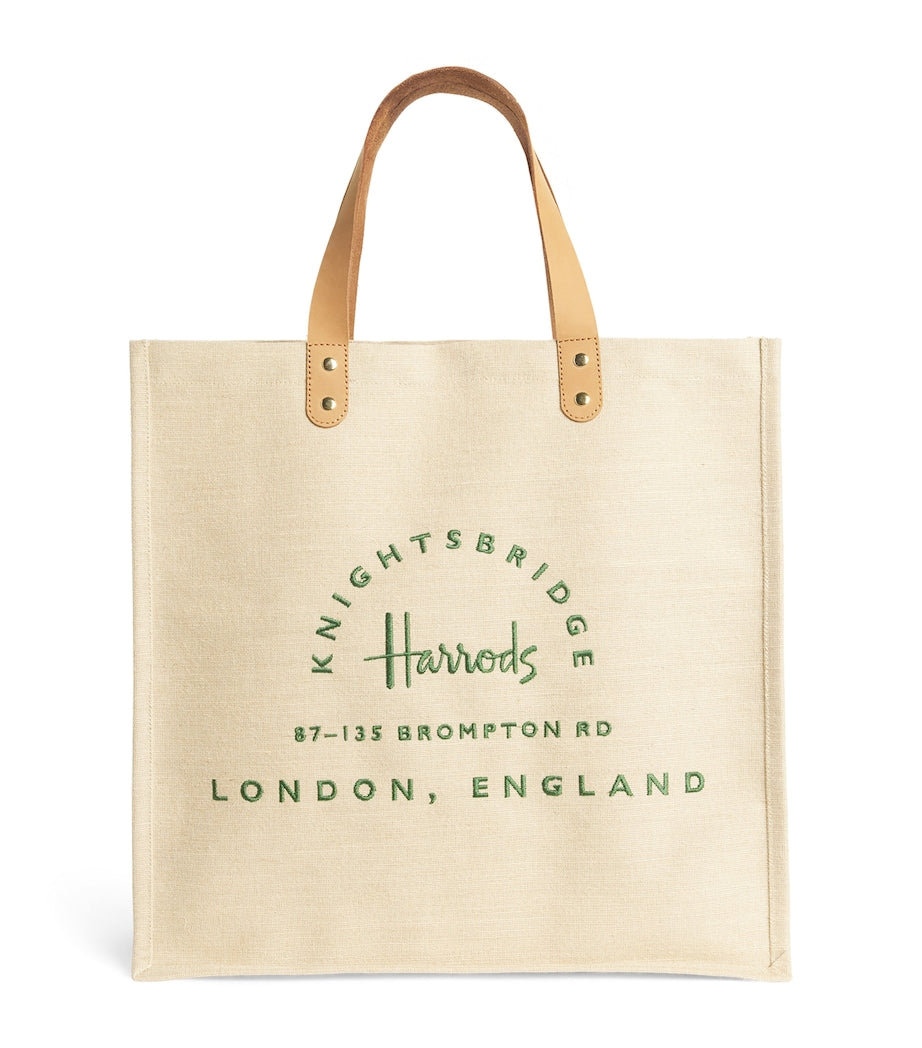 Harrods jute and cotton shopper bag 51cm, UK version