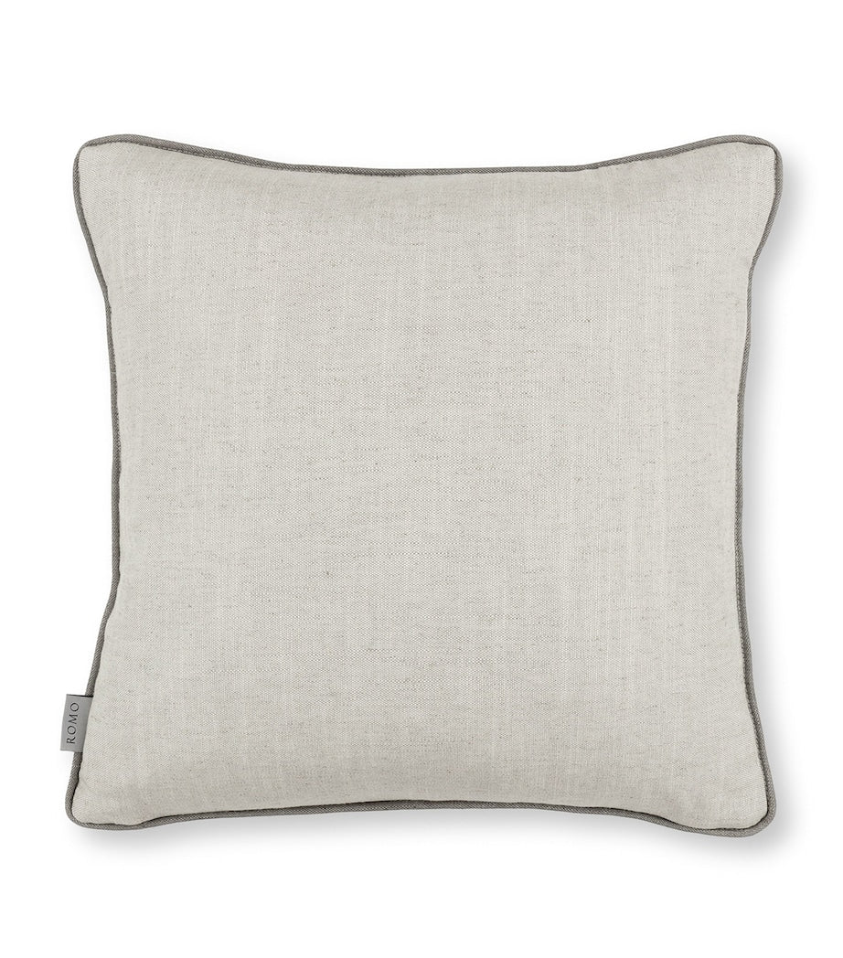 Romo Pluma Blush cushion 50cm x 50cm, imported from the UK