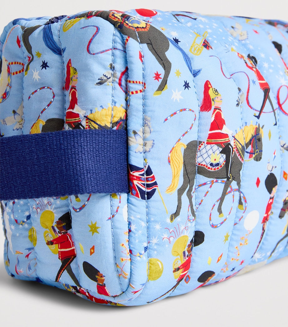 Harrods quilted Trooping the Colour wash bag (British brand)