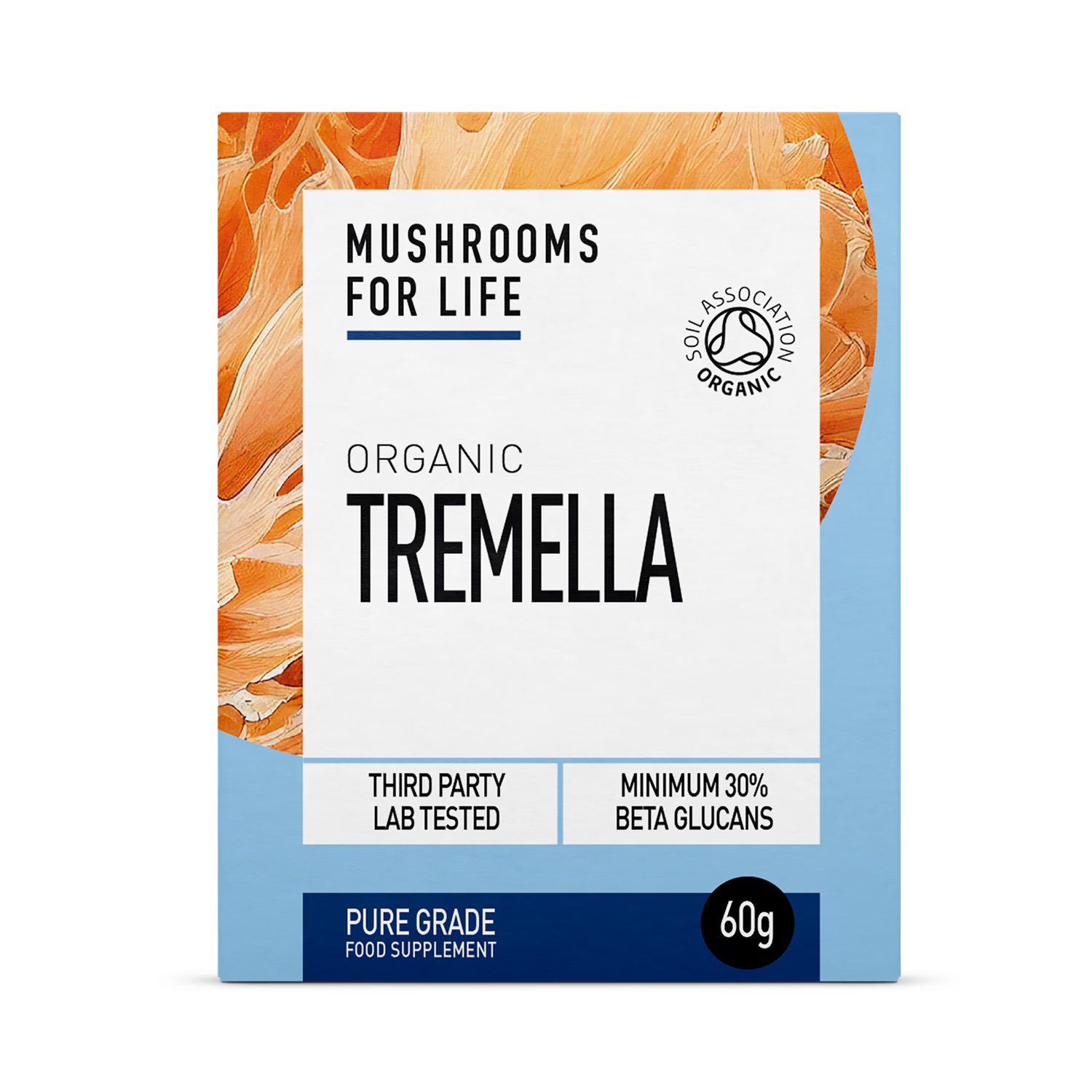Mushrooms For Life tremella extract powder 60g, imported from the UK
