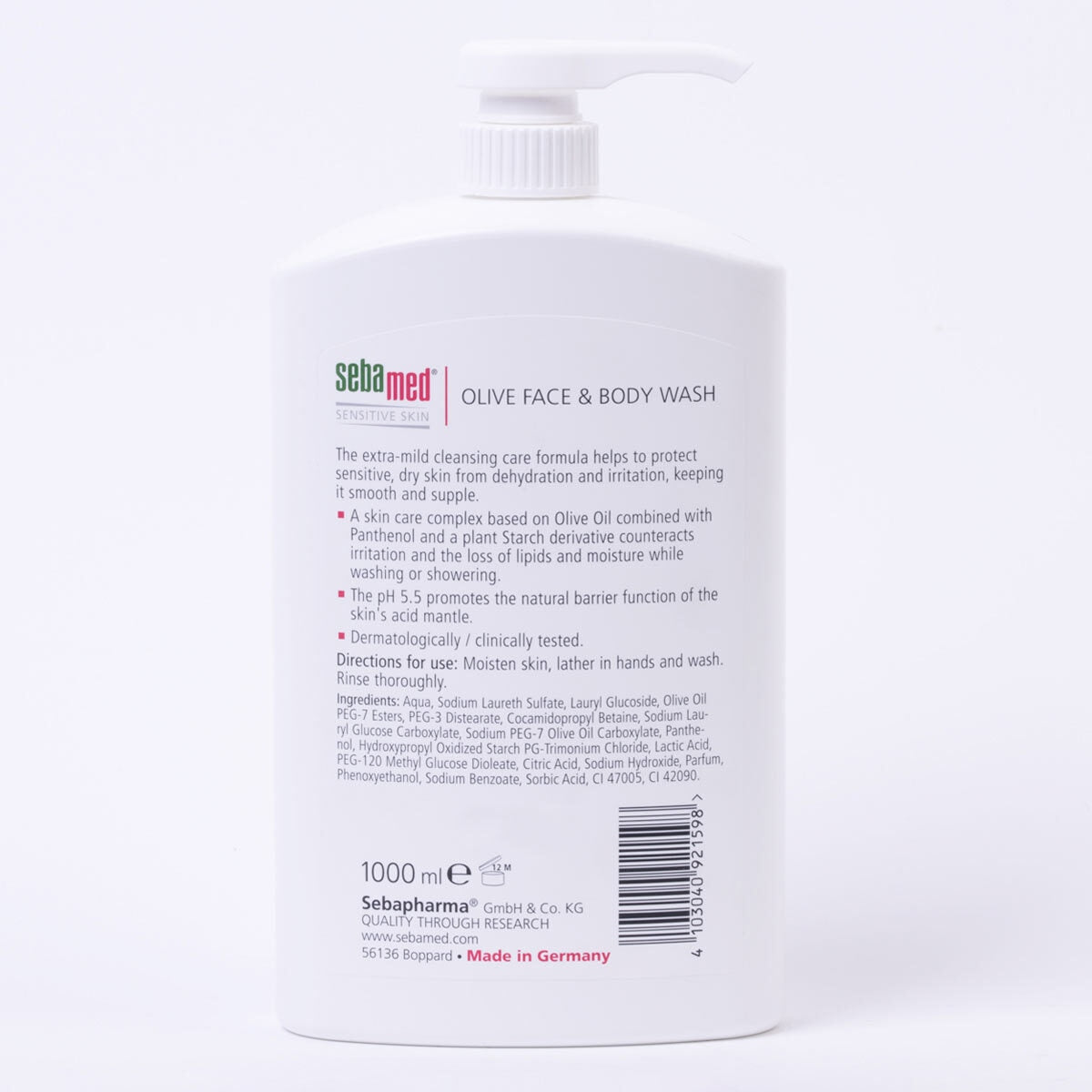 Sebamed Face & Body Wash, 1L Bath & Shower Costco UK