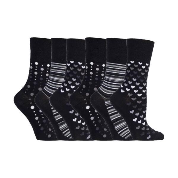 Gentle Grip 6 Pack Ladies Non Elastic Bamboo Socks