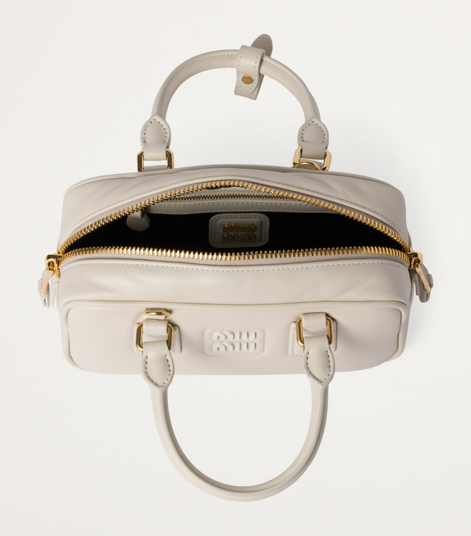 Miu Miu Arcadie top-handle leather bag, imported from the UK