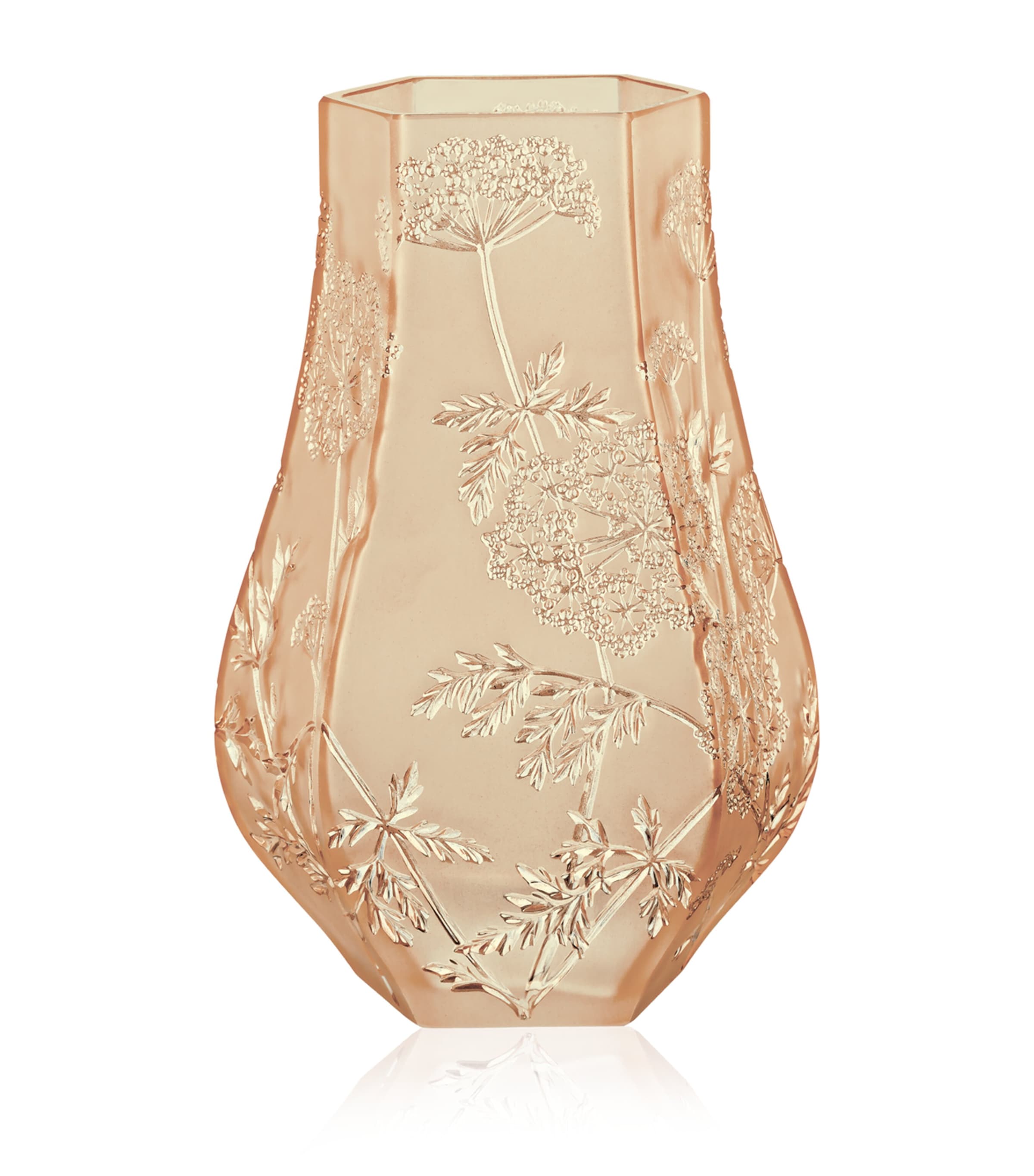 Lalique Crystal Ombelles Vase, UK version