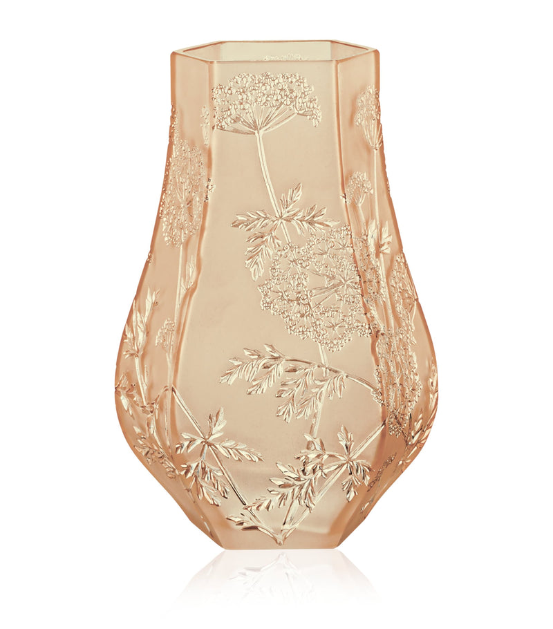 Lalique Crystal Ombelles Vase, UK version