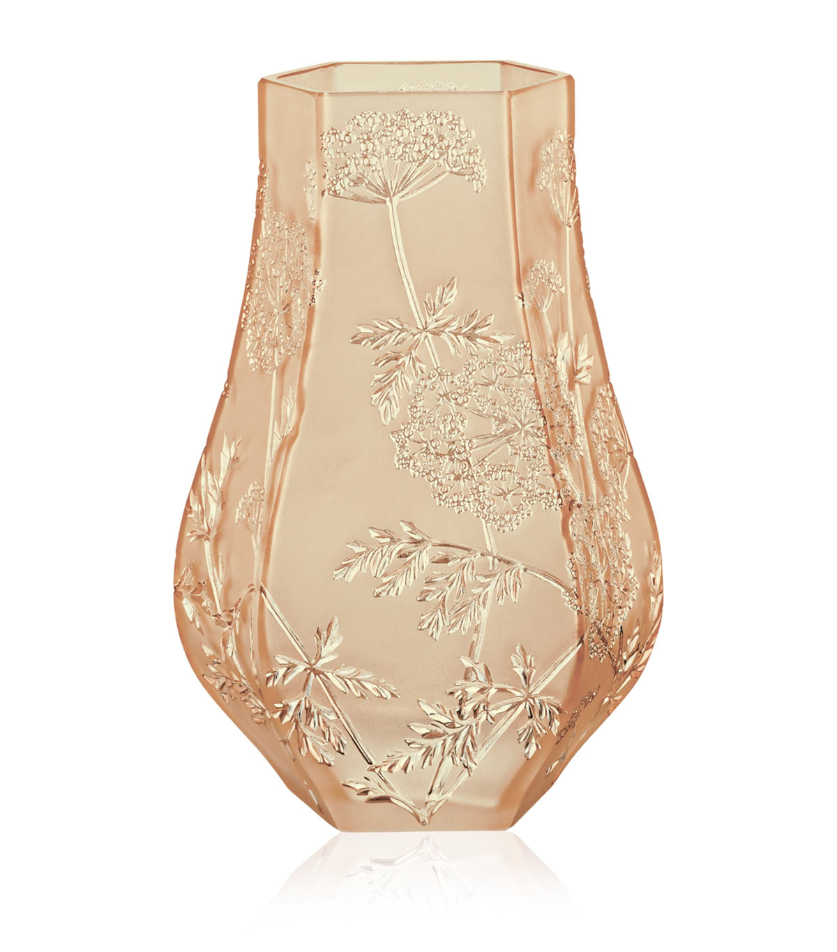 Lalique Crystal Ombelles Vase, UK version