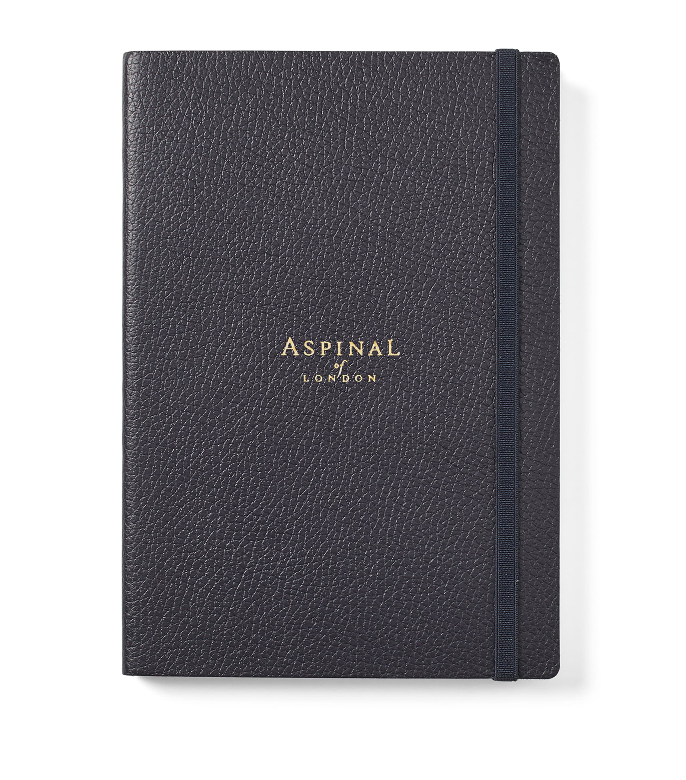 Aspinal of London Grained Leather Bound A5 notebook - British product