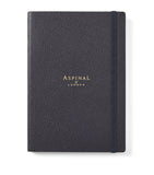 Aspinal of London Grained Leather Bound A5 notebook - British product