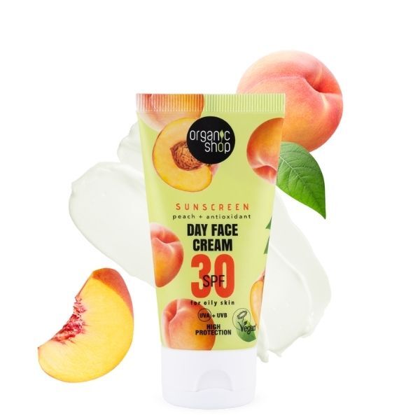 Organic Shop sunscreen SPF30 oily skin 50ml, imported from the UK