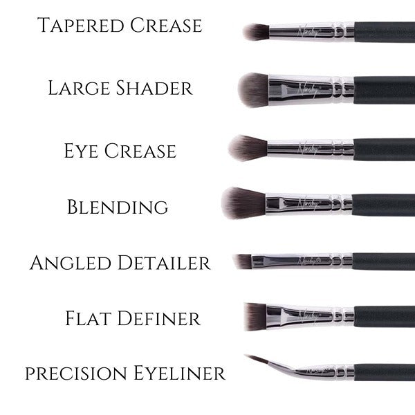 Nanshy The Eye Brush Set (7 Eyeshadow Brushes - Black).