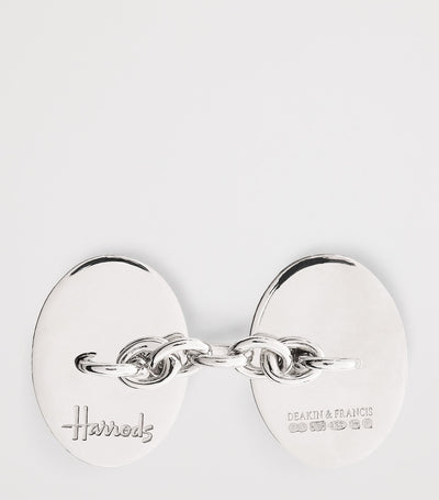 Harrods Deakin & Francis Manschettenknöpfe aus Sterlingsilber mit ovaler Kette - Jetzt bei McGrocer kaufen