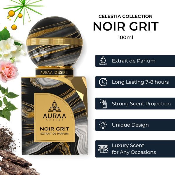 Auraa Desire Noir Grit extrait de parfum 100ml (British brand)
