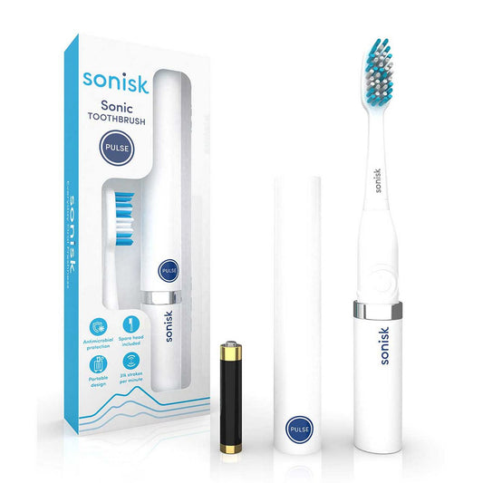 Sonisk Pulse Battery Powered Toothbrush - Brilliant White GOODS Boots   