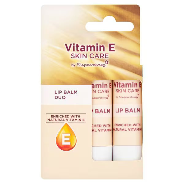 Superdrug Vitamin E Lip Balm Duo (British brand)