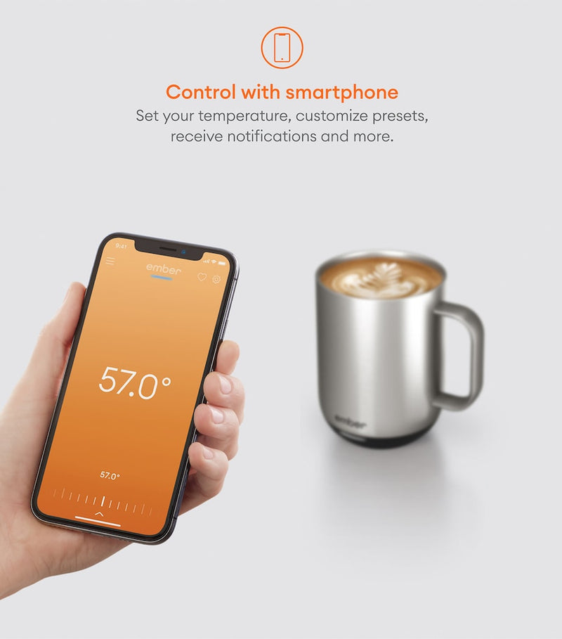Ember smart mug with temperature control, 295ml (British brand)