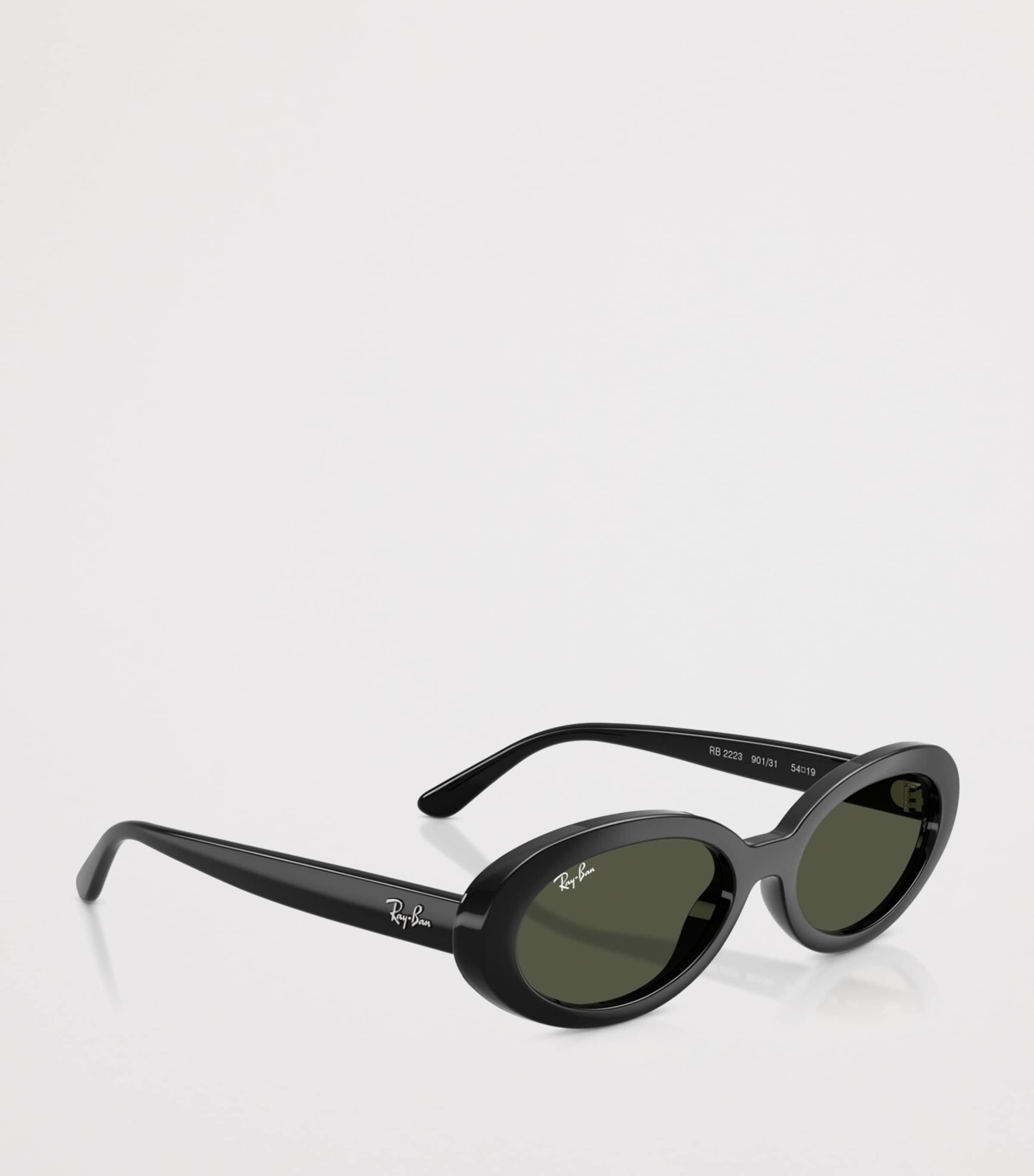 Ray-Ban RB2223 Sonnenbrille mit gekrümmter Kissenform und Etui - Britisches Produkt