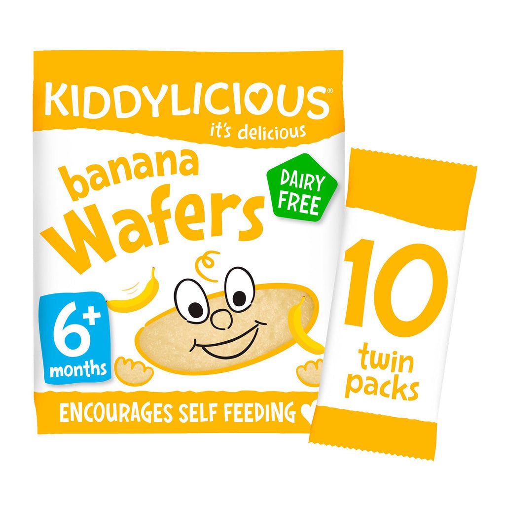 Kiddylicious Banana Maxi Wafers Baby Snacks 10x4g