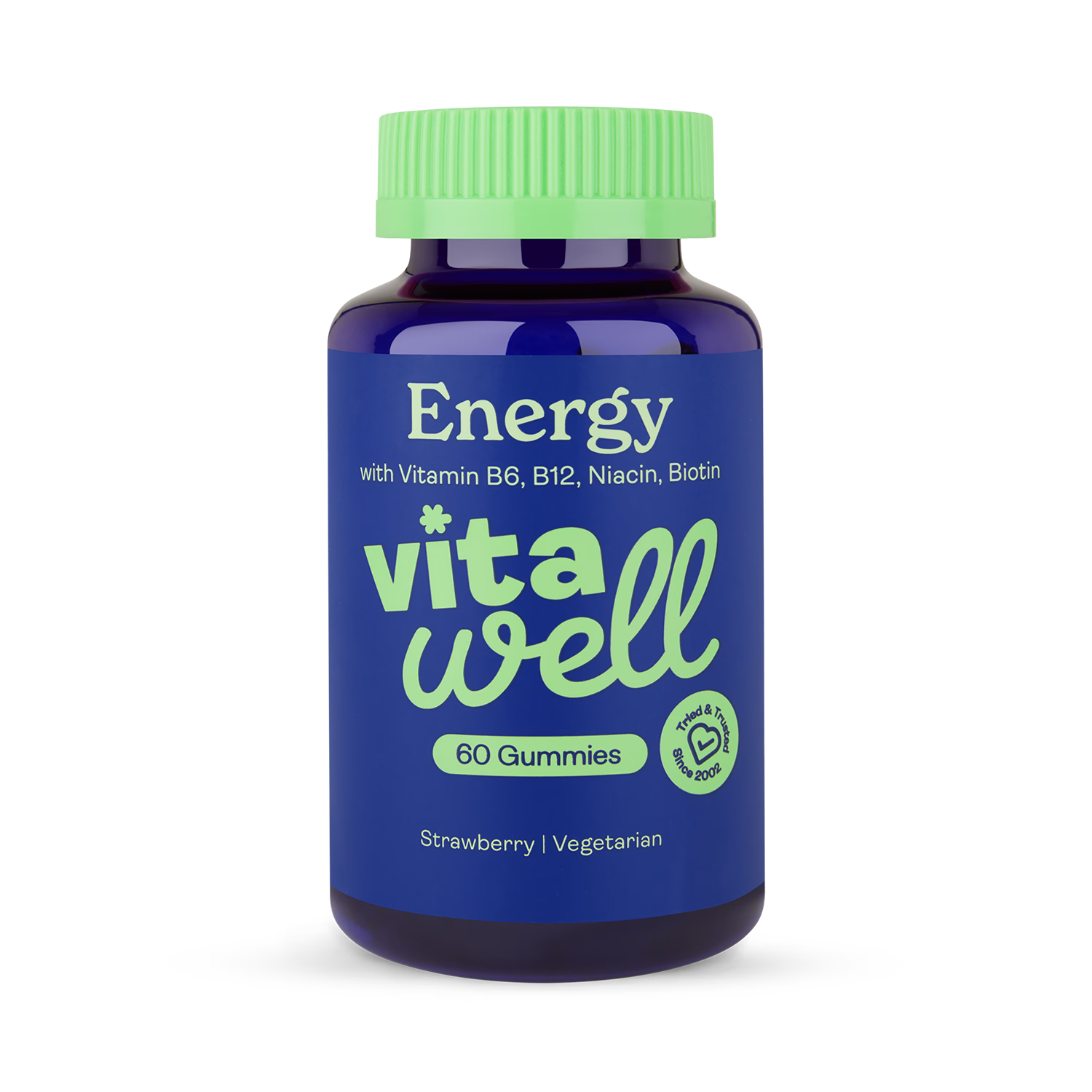 Vitawell energy gummies strawberry flavour 60s - British product