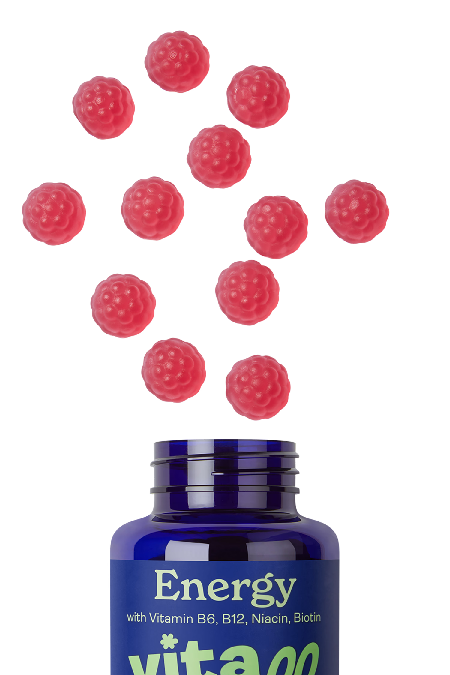 Vitawell energy gummies strawberry flavour 60s - British product
