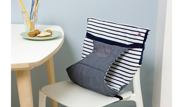 BabyToLove Travel Pocket Chair & Booster Seat - Blue Stripes