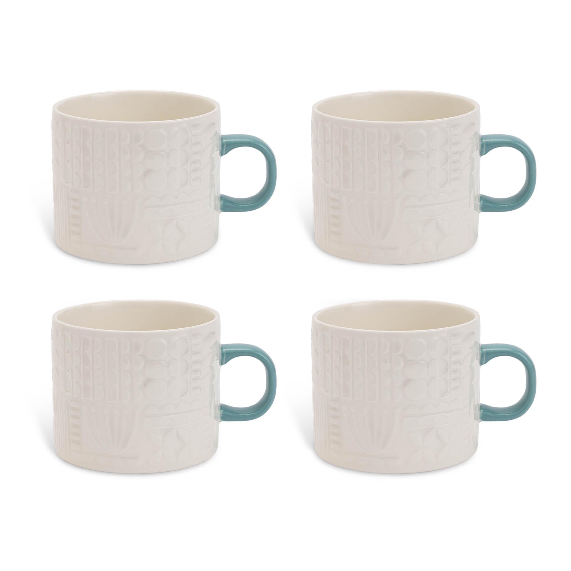 Habitat Embossed Block Floral Mug 1pc GOODS Sainsburys   