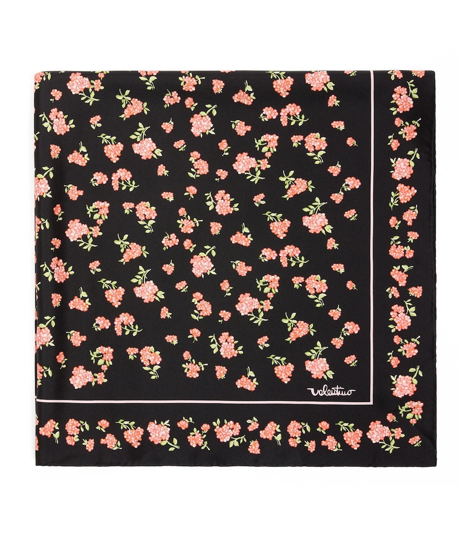 Valentino Garavani silk floral scarf 90x90, imported from the UK