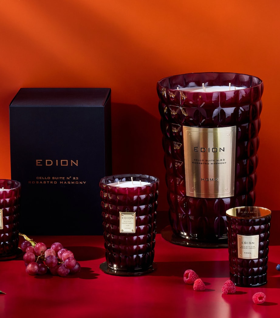 EDION Rosastro Harmony scented candle in resin jar, 2.5kg - British product