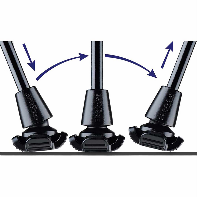 Ergocap crutch ferrules pair, imported from the UK