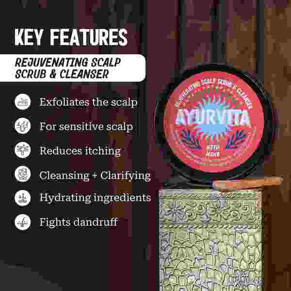 AyurVita Maka Scalp Scrub Cleanser 250g - British product