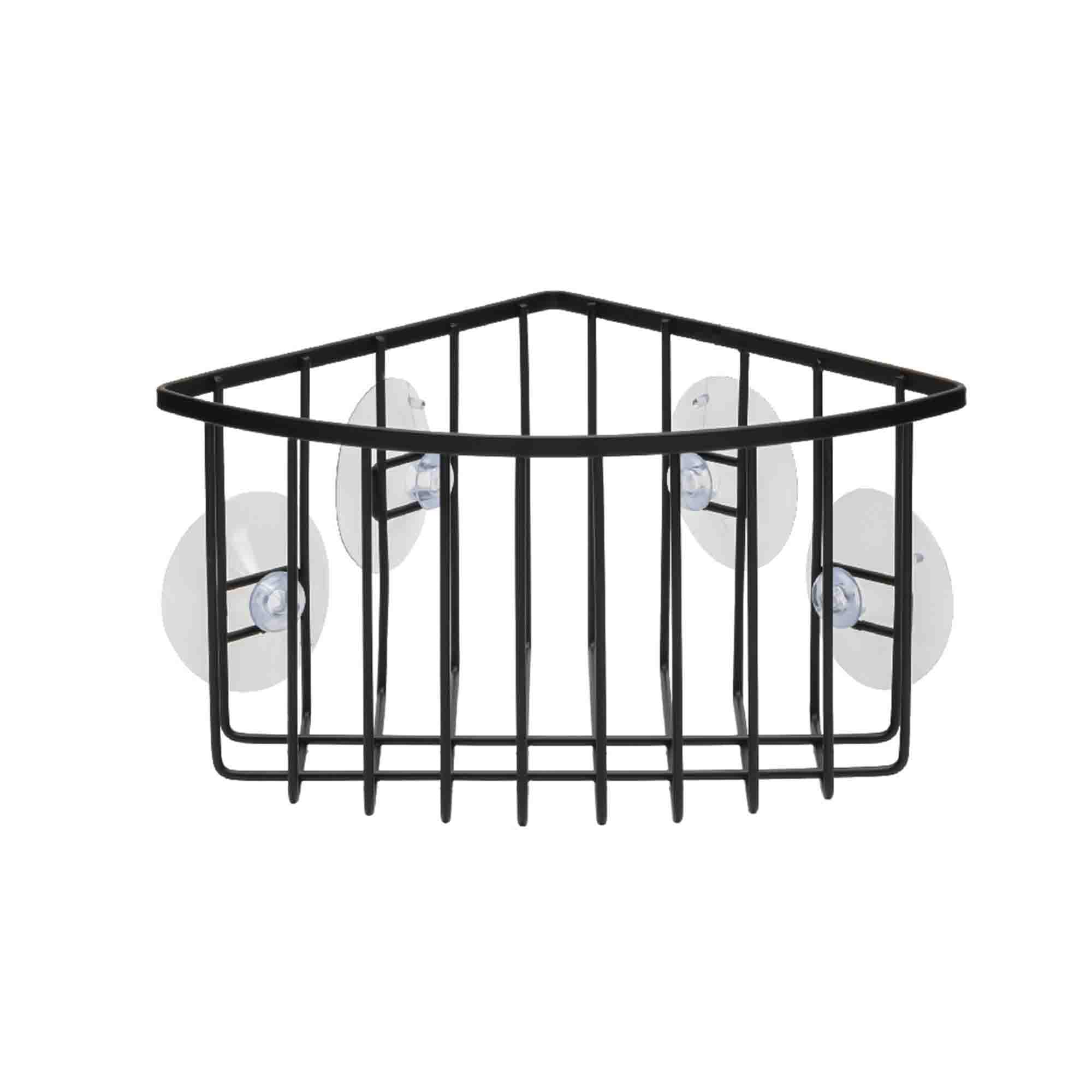 Sainsbury's Home In Shower Corner Basket Black GOODS Sainsburys   