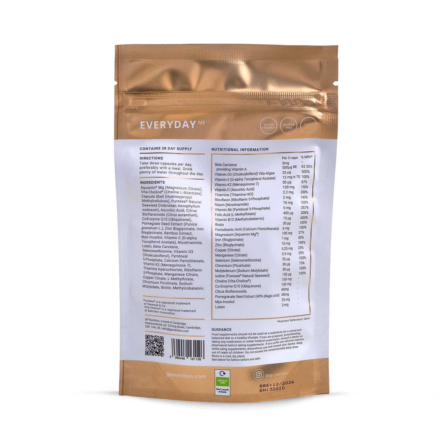 EverydayMe prenatal supplement 84 capsules, UK version