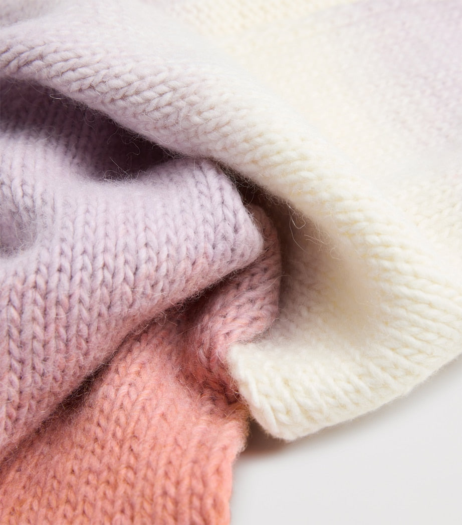 Il Gufo gradient scarf children's cable knit - British product