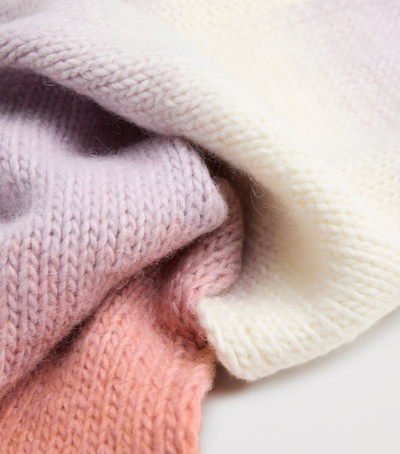 Il Gufo gradient scarf children's cable knit - British product