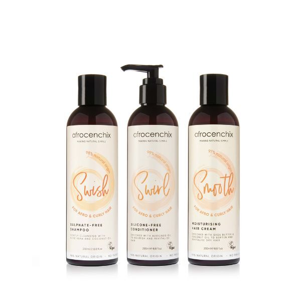 Afrocenchix Newly Natural hair care set, imported from the UK
