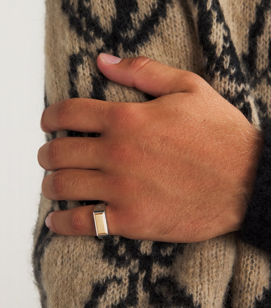 Tom Wood Peaky ring sterling silver yellow gold, UK version