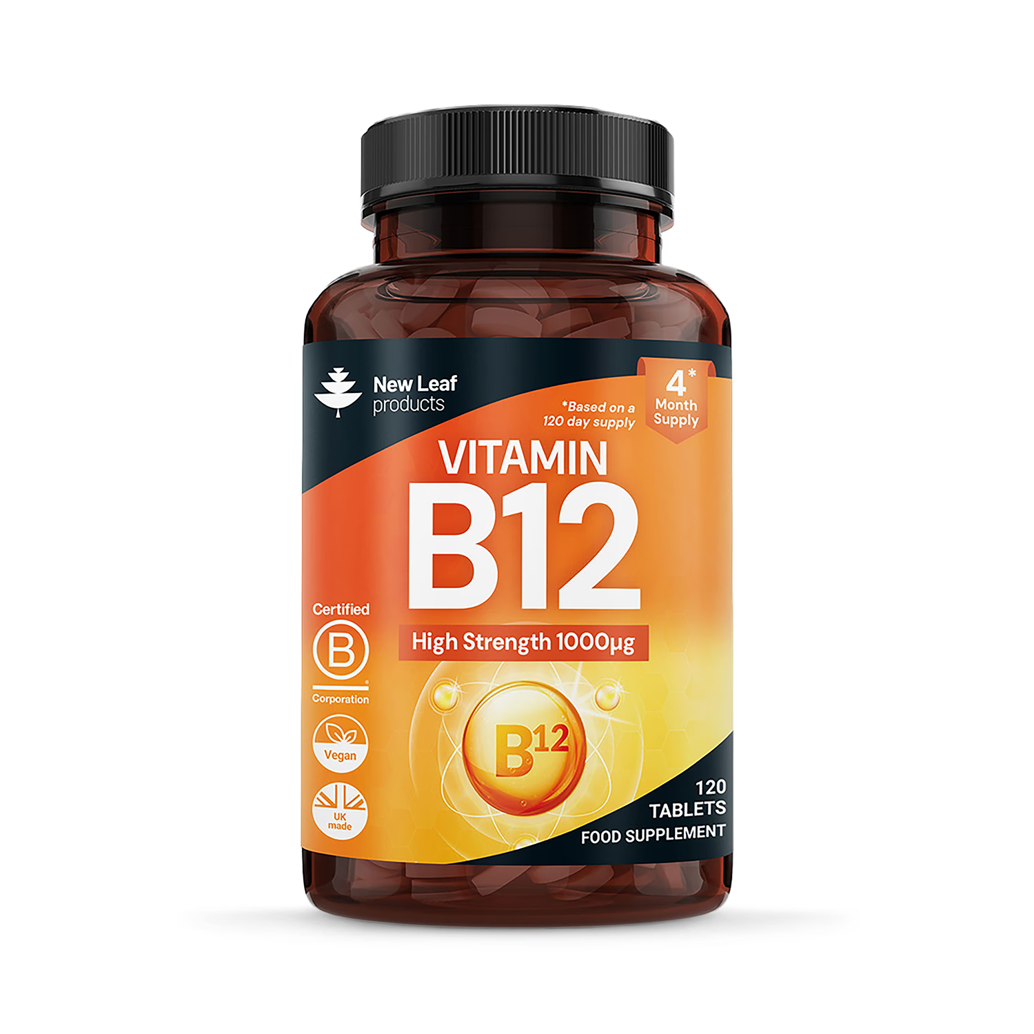 New Leaf Vitamin B12 1000mcg tablets - British product