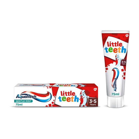 Aquafresh Kids Fluoride Toothpaste, Little Teeth Toothpaste, For Ages 3-5, 75ml Suncare & Travel Boots   