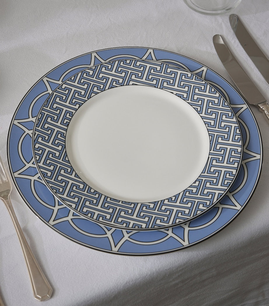 Geometric Print Fine Bone China Dinner Plates Set of 2 (26cm Diameter)
