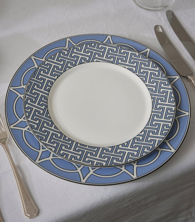 Harrods Geometrisk trykk fin benporselen middagstallerkener sett av 2 (26 cm diameter) - Kjøp online hos McGrocer