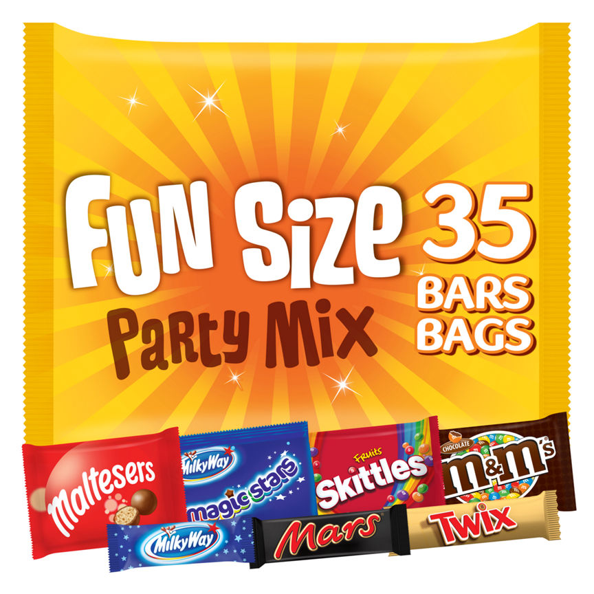 Mars ,Maltesers, M&M's, Twix & More Fun Size Milk Chocolate Party Bags Multipack GOODS ASDA   