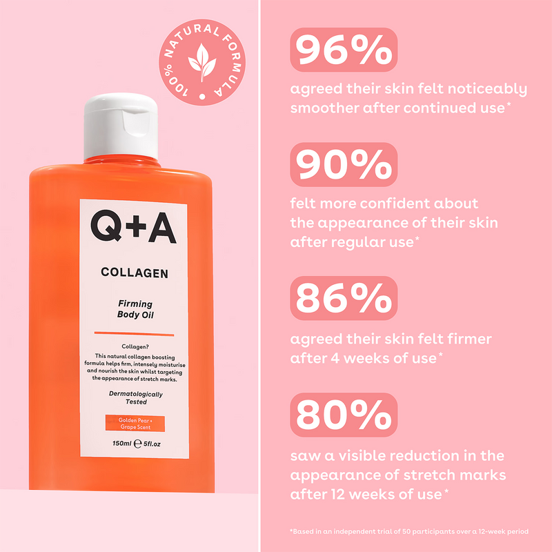 Q+A Collagen Body Oil 150ml moisturising oil (British brand)