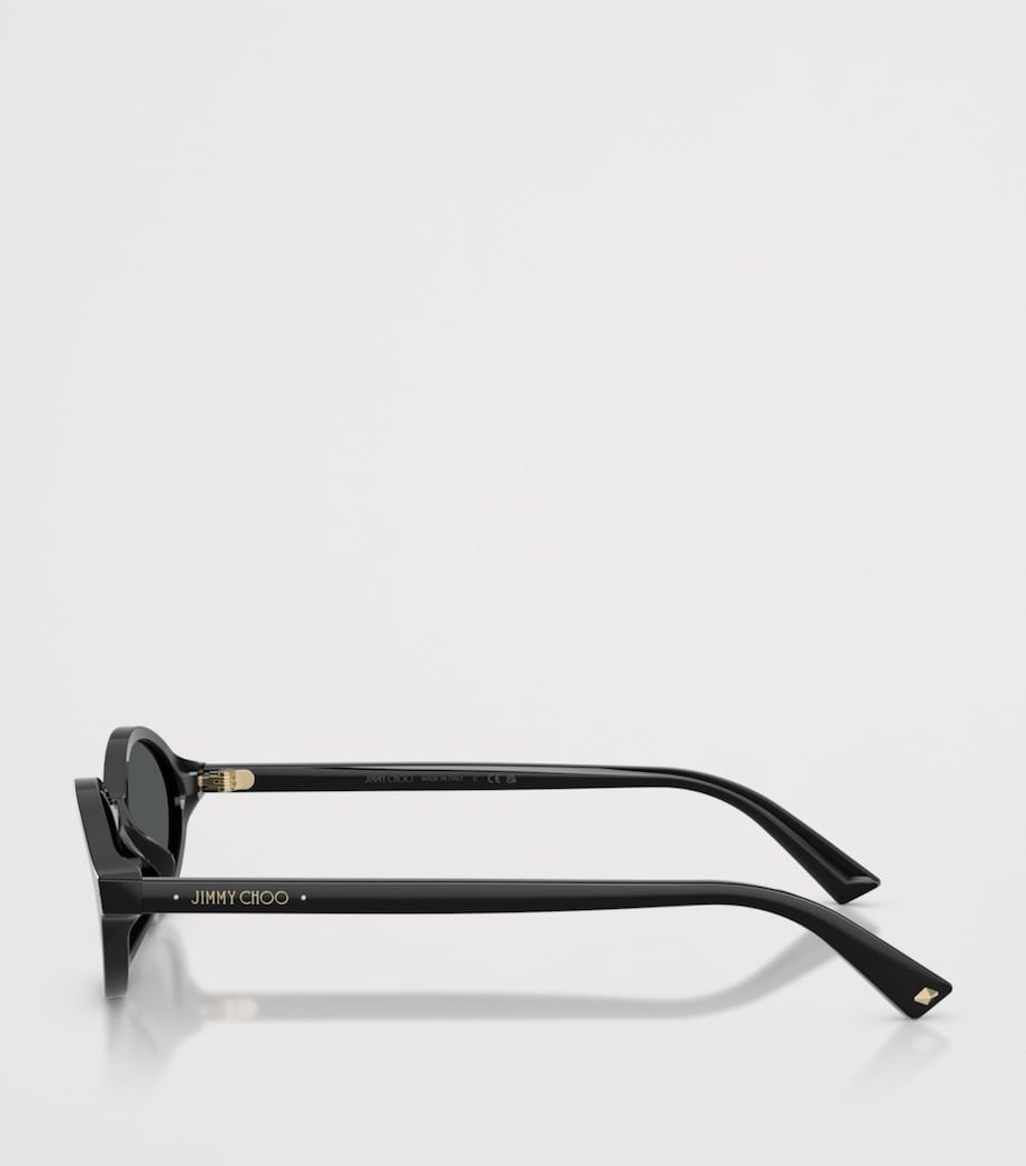 Oval-Sonnenbrille von Jimmy Choo aus Acetat, UK-Version