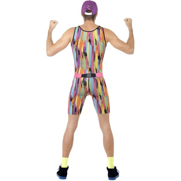 Smiffys aerobics instructor costume with bodysuit hat and bum bag - British product