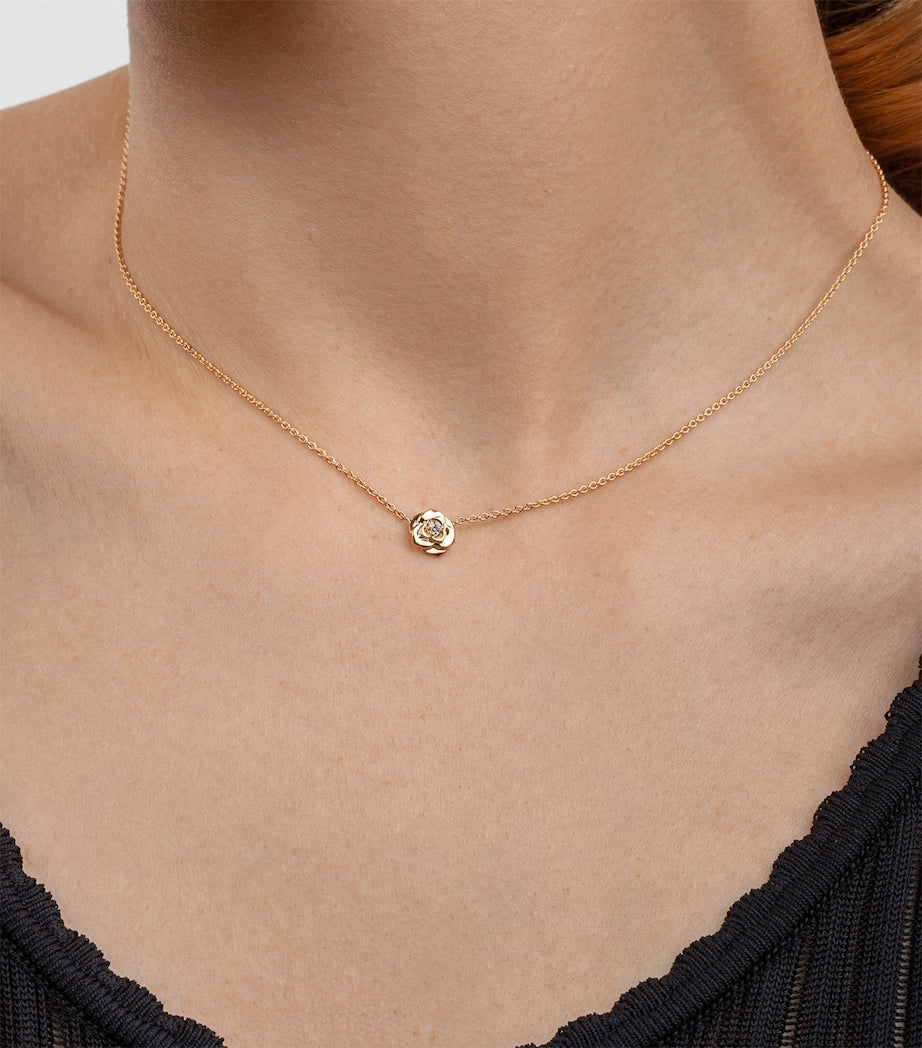 Piaget rose gold diamond pendant necklace - British product