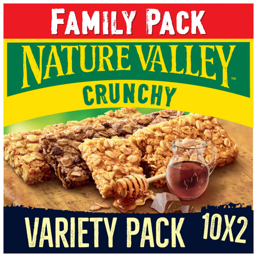 Nature Valley Crunchy Variety Pack Cereal Bars 10x2 Pack GOODS ASDA   