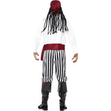 Smiffys Pirate Man Costume black and white outfit, imported from the UK
