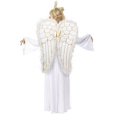 Smiffys deluxe angel costume white dress crown wings (British brand)
