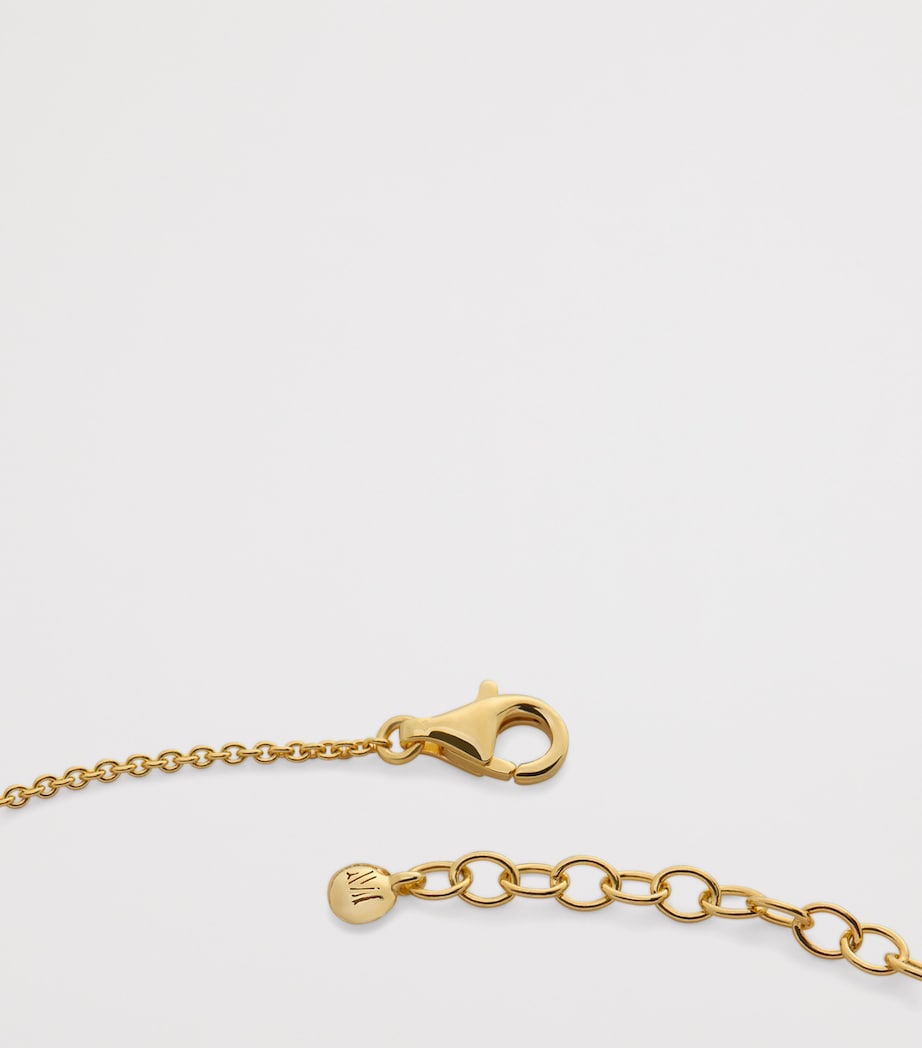 Monica Vinader gold vermeil Siren Muse Station chain necklace, imported from the UK