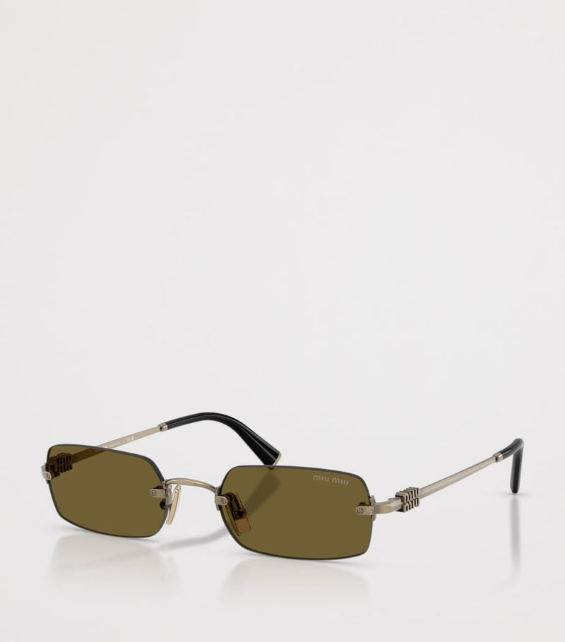 Miu Miu metal rectangular sunglasses (British brand)